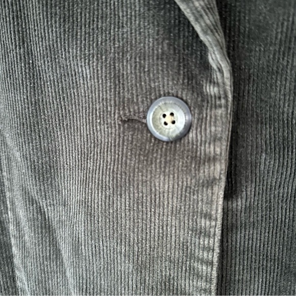 VTG LL Bean Corduroy Blazer Jacket Sz 12 Olive Green - Picture 5 of 8